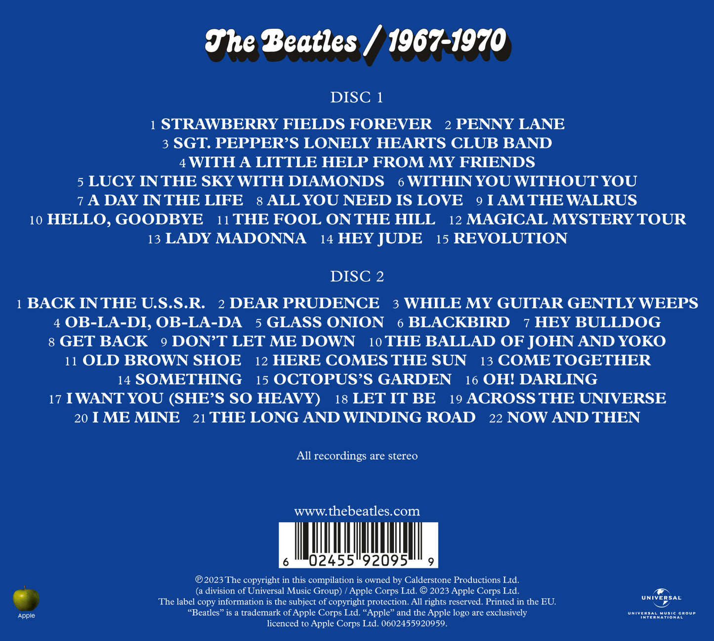 The Beatles 1967-1970 (2023 Edition) - CD (Digipack 2CD)