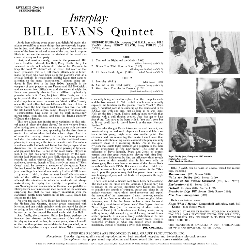 Interplay Remastered 2025 (Original Jazz Classics Series) - Vinilo