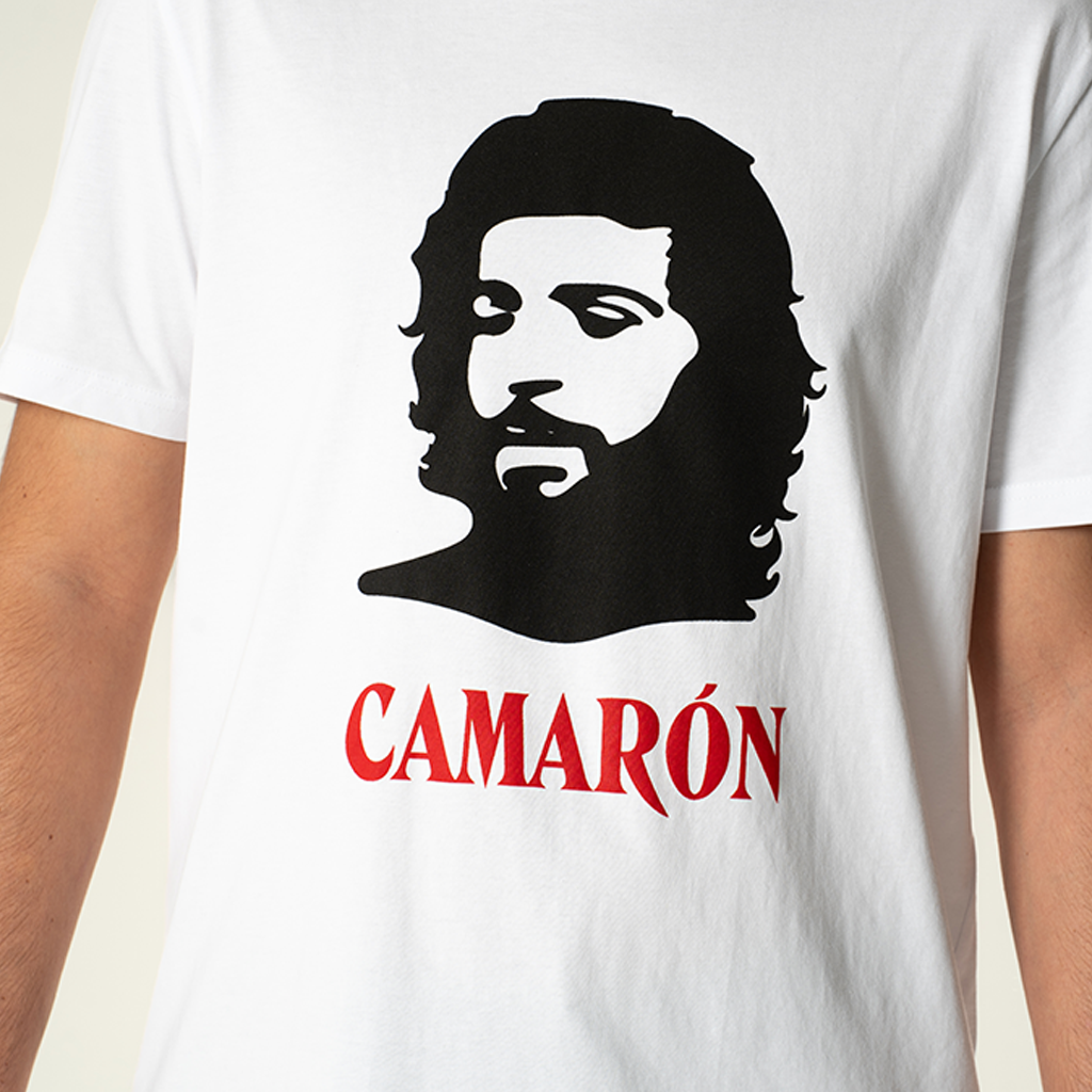 Camiseta Blanca Silueta Camarón