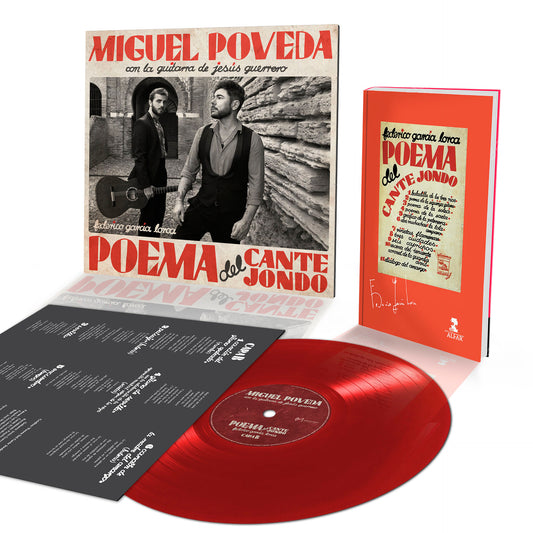 Miguel Poveda con la guitarra de Jesús Guerrero – Poema del Cante Jondo - Vinilo (Edición Firmada Color Rojo) + Libro “Poema del Cante Jondo” (Edición Exclusiva)