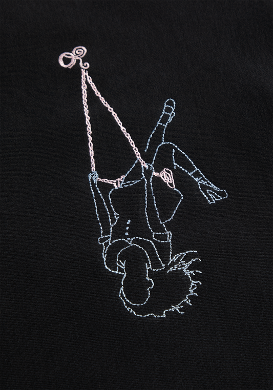 stitched swing embroidered crewneck