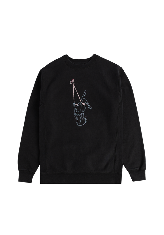 stitched swing embroidered crewneck