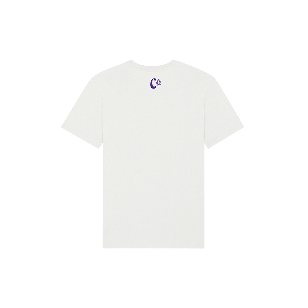 Camiseta Blanca Logo Camarón Morado