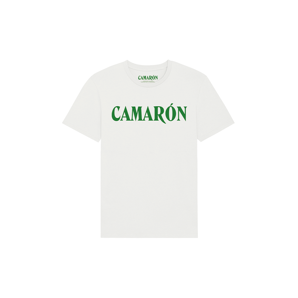 Camiseta Blanca Logo Camarón Verde