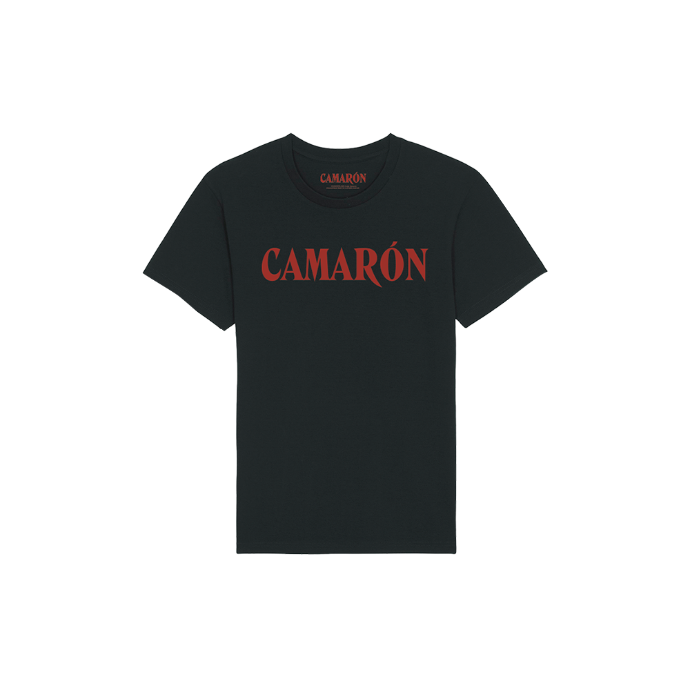 Camiseta Negra Logo Camarón Rojo