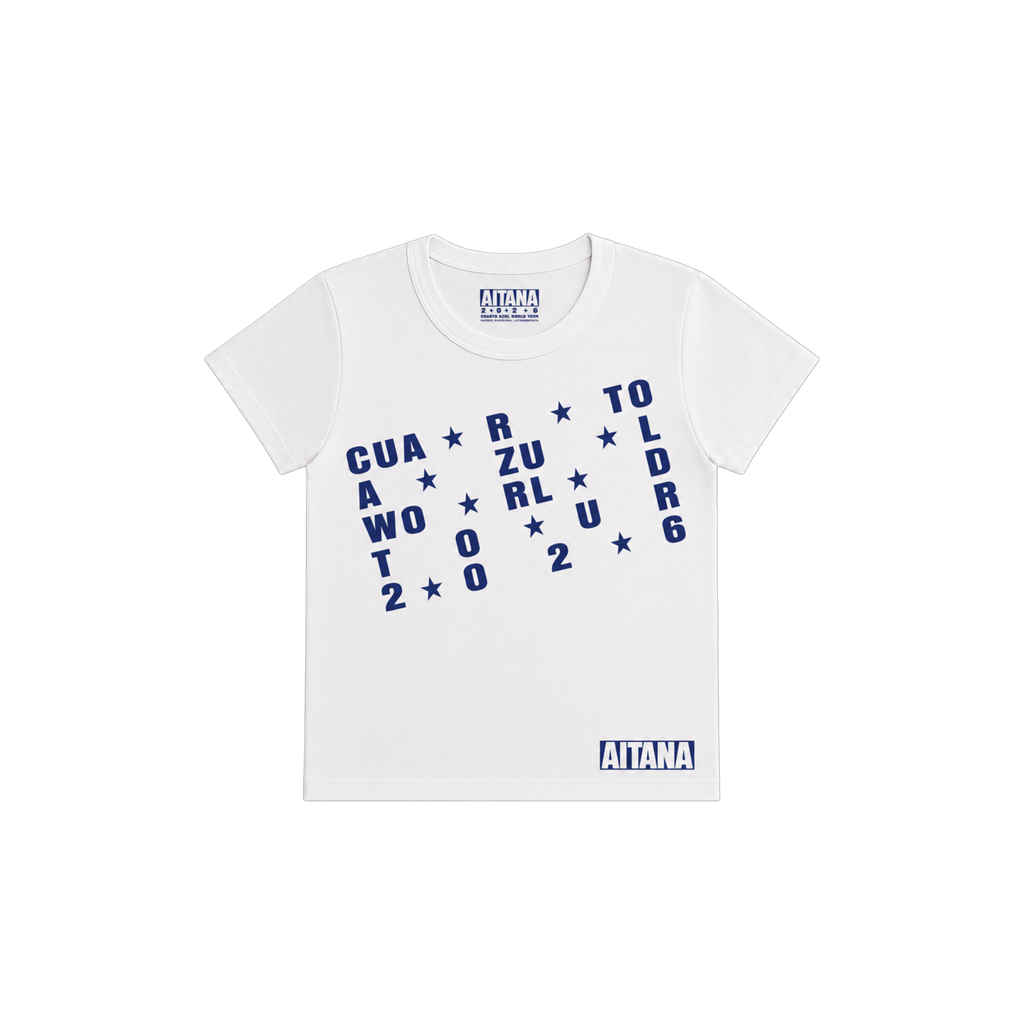 BABY TEE CUARTO AZUL WORLD TOUR