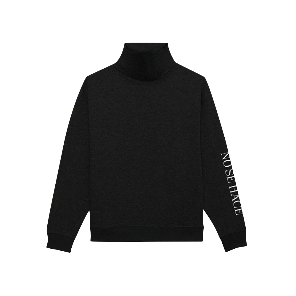 Sudadera Negra Camarón Chimenea Blanco