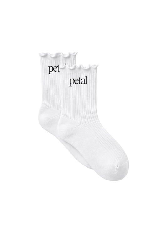 petal socks (white)