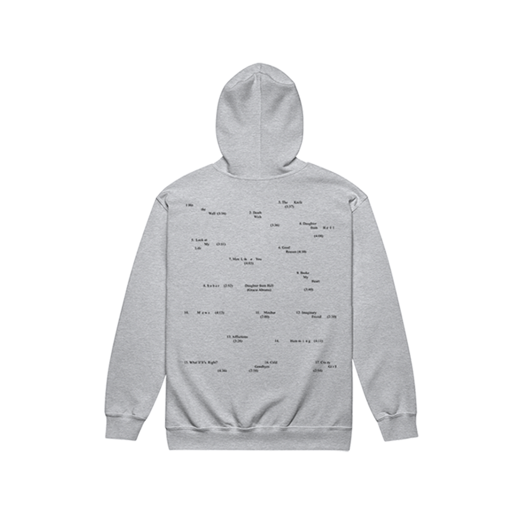 Sudadera Daughter from Hell Tracklist Zip-Up