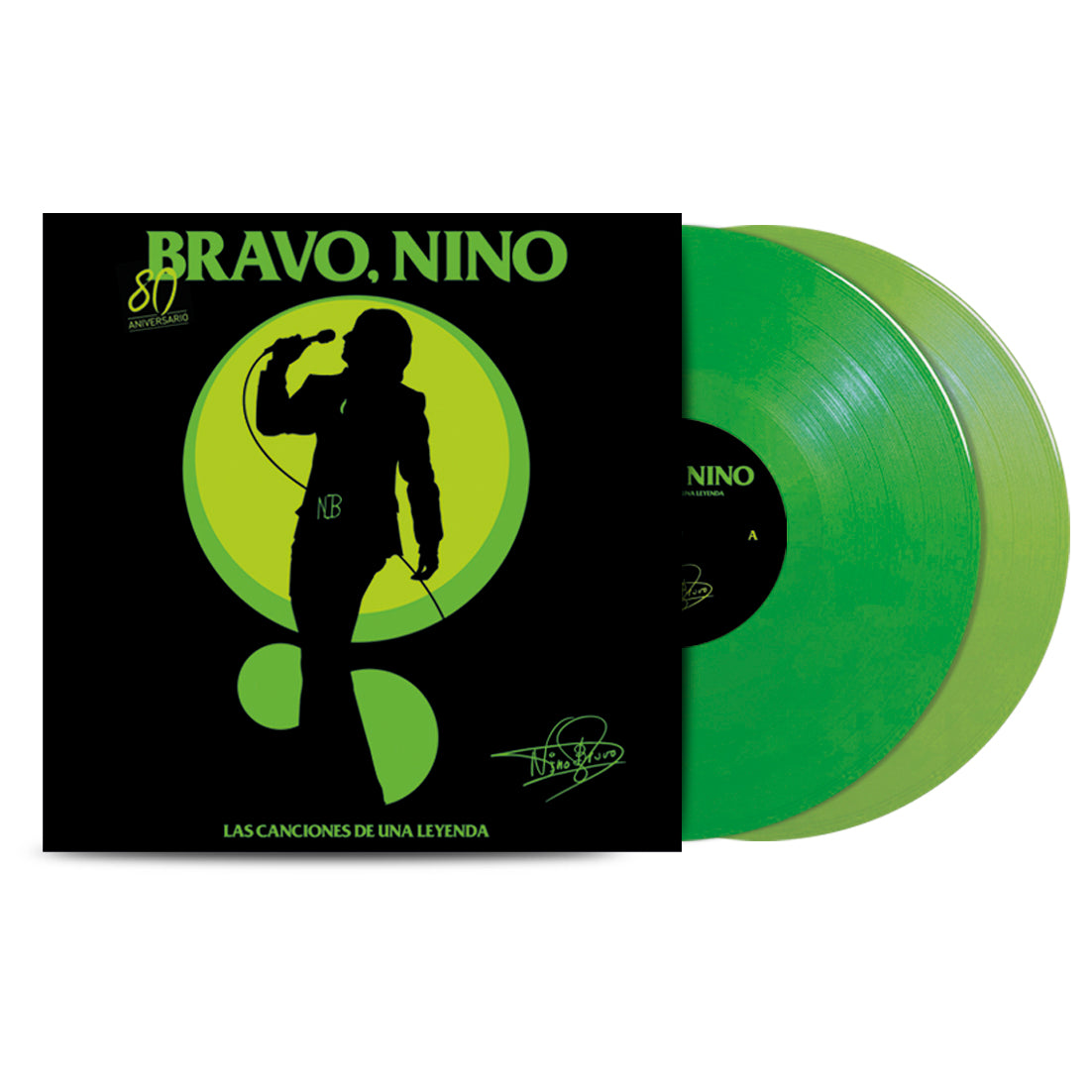 Bravo, Nino. Las Canciones de Una Leyenda. 80 Aniversario - Vinilo (Edición Limitada Color Verde Vivo y Verde Flúor 2LP)