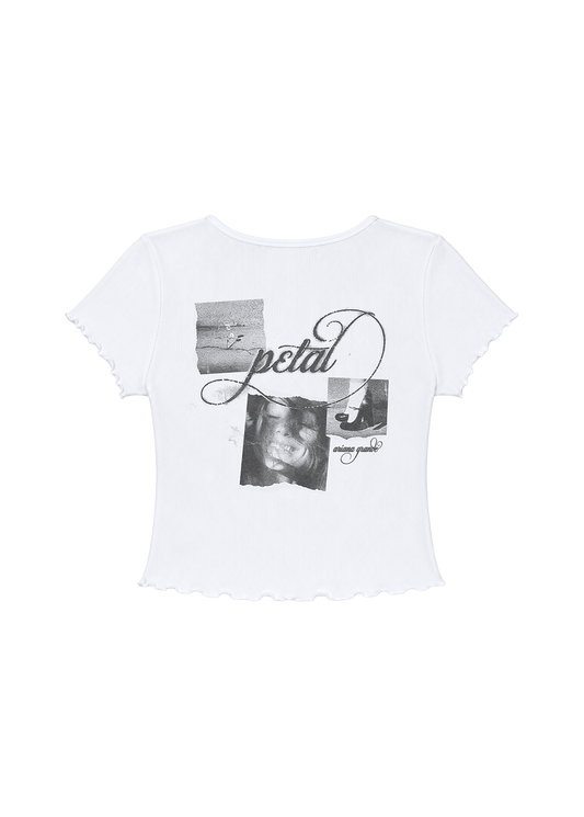 petal ripped photo baby tee